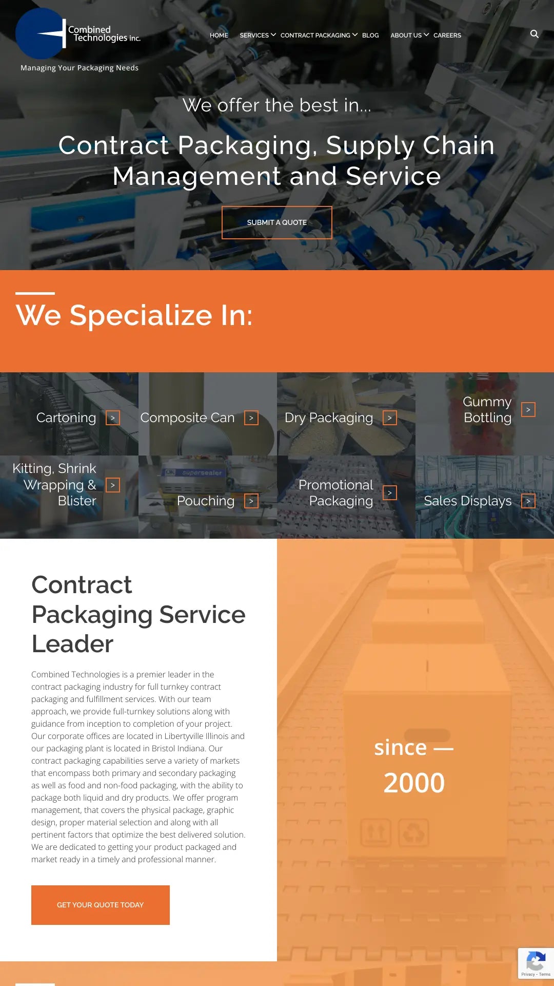 Screenshot: the CTI Pack website.