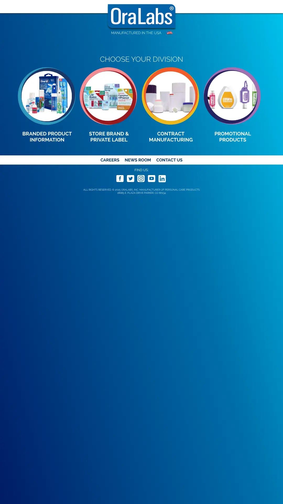 Screenshot: the OraLabs website.