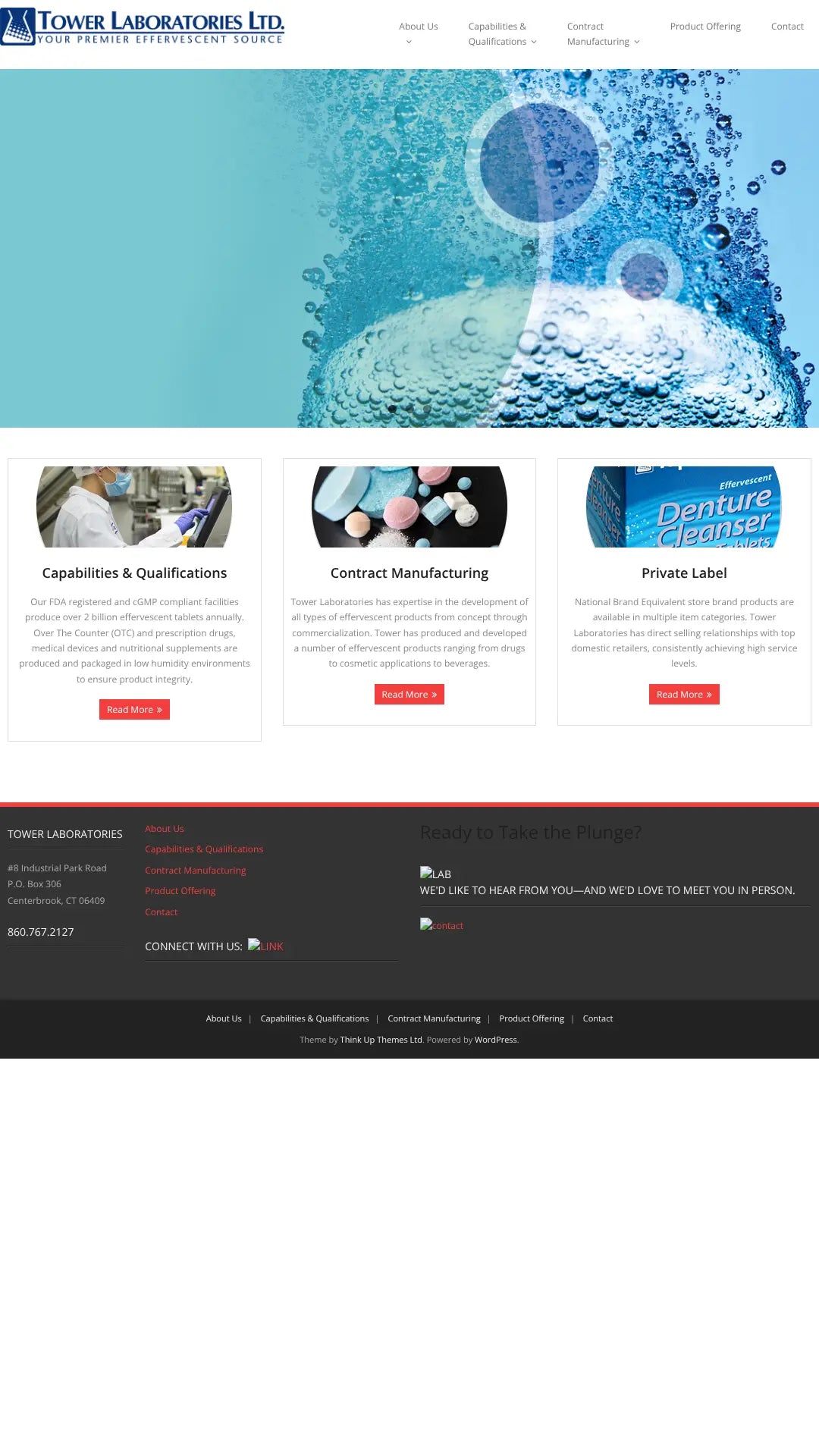 Screenshot: the Tower Labs website.