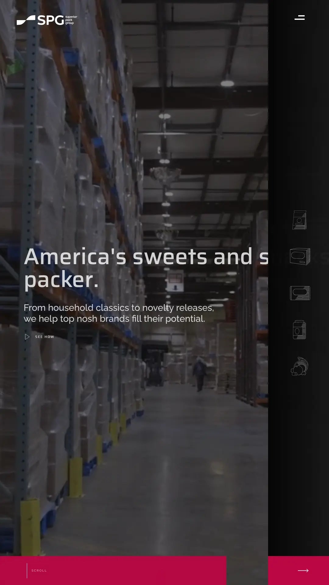 Screenshot: the Superior Pack Group website.
