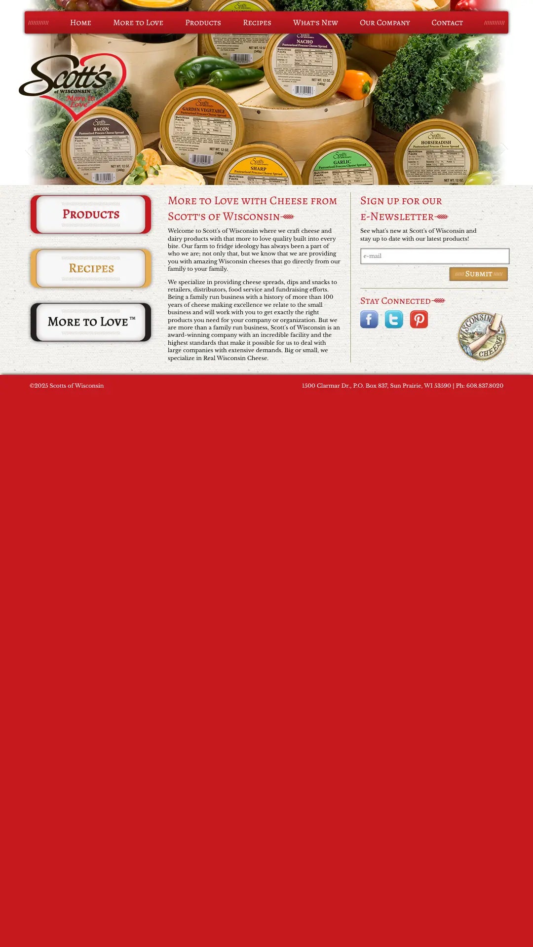 Screenshot: the Scotts of Wisconsin website.