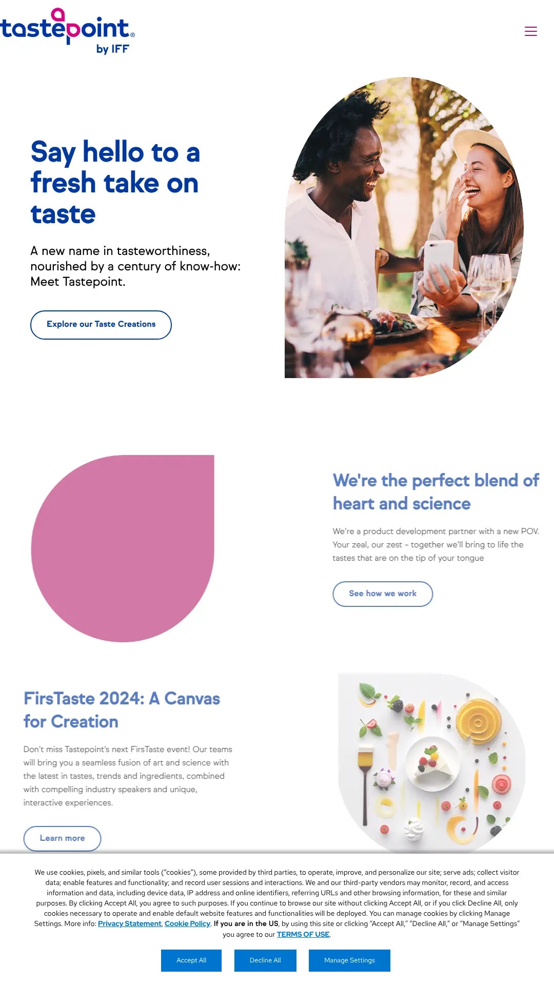 Screenshot: the Tastepoint by IFF website.