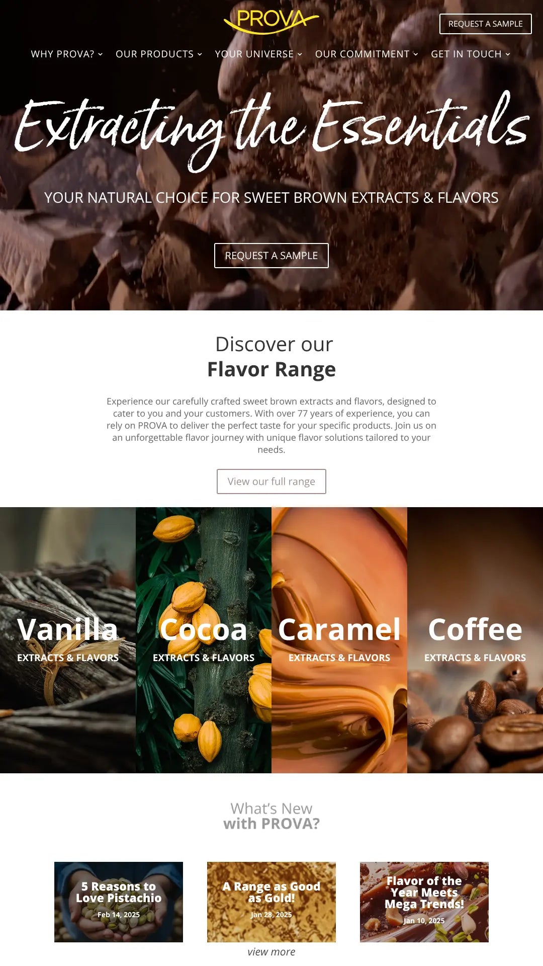 Screenshot: the Prova website.