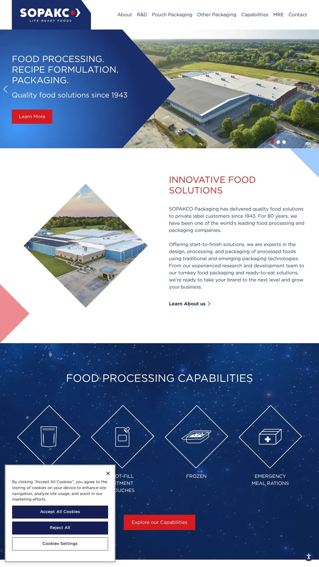 Screenshot: the Sopakco website.