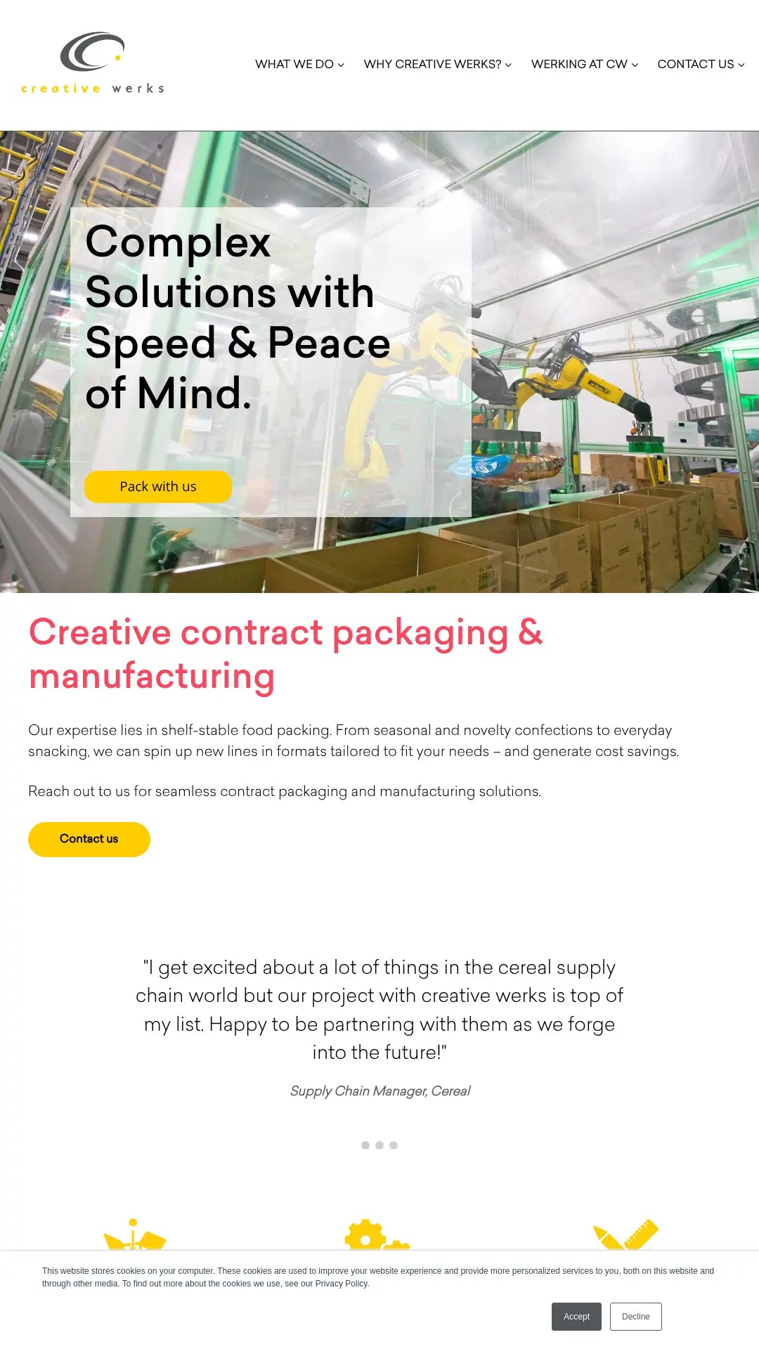 Screenshot: the Cwerks Global website.