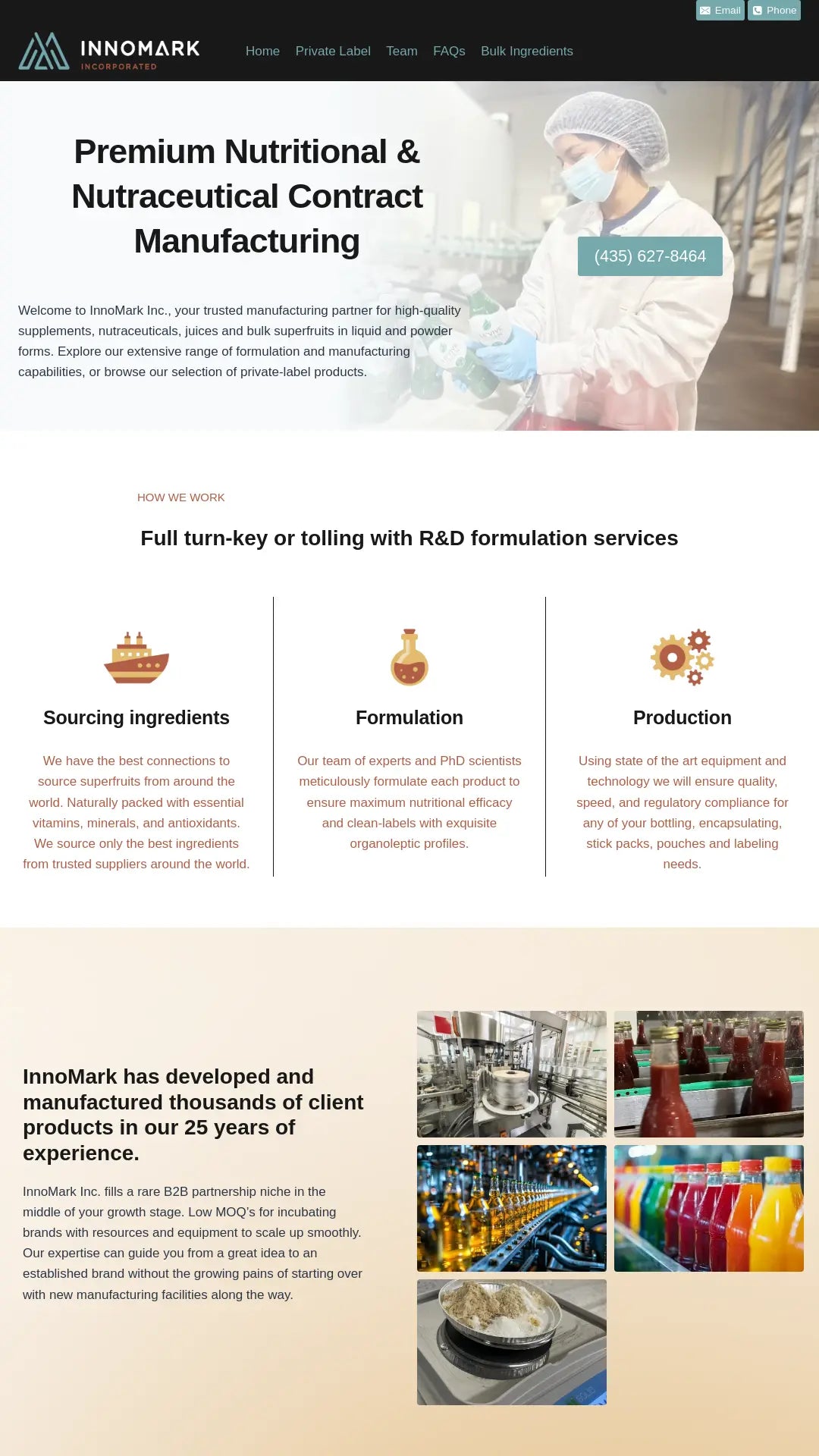 Screenshot: the InnoMark website.