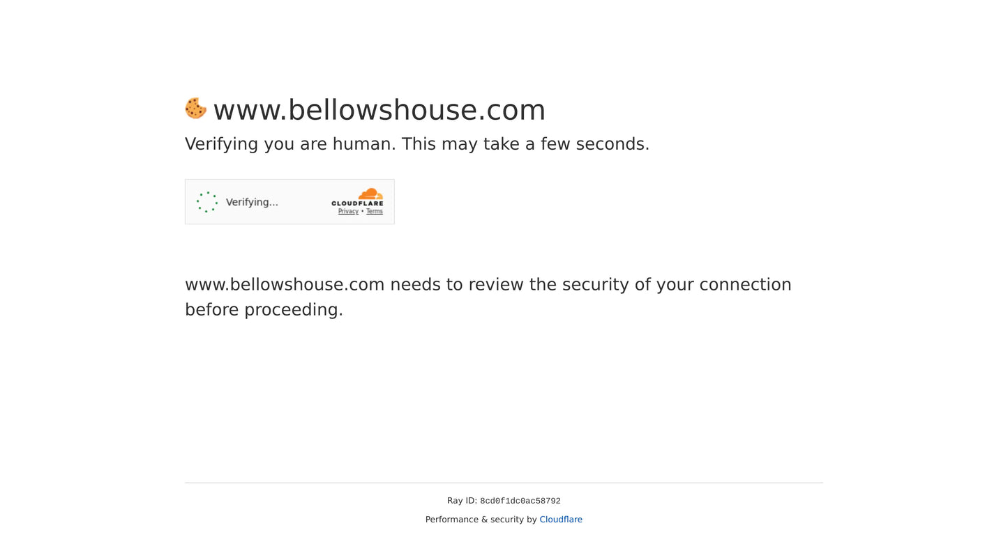 Screenshot: the Bellows House Bakery website.