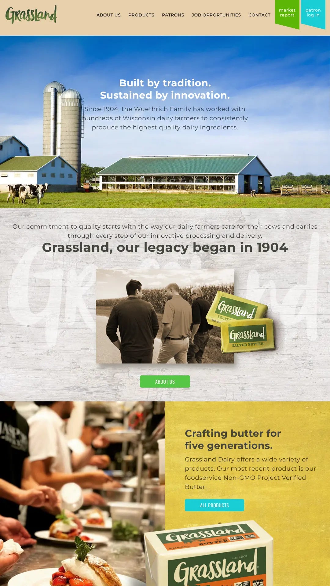 Screenshot: the Grassland Dairy Products, Inc. website.