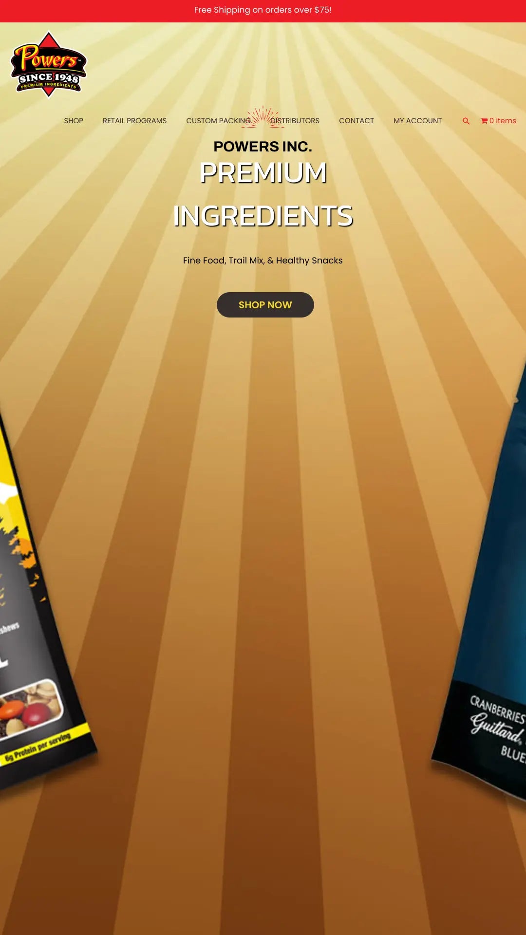 Screenshot: the Powers Inc. website.