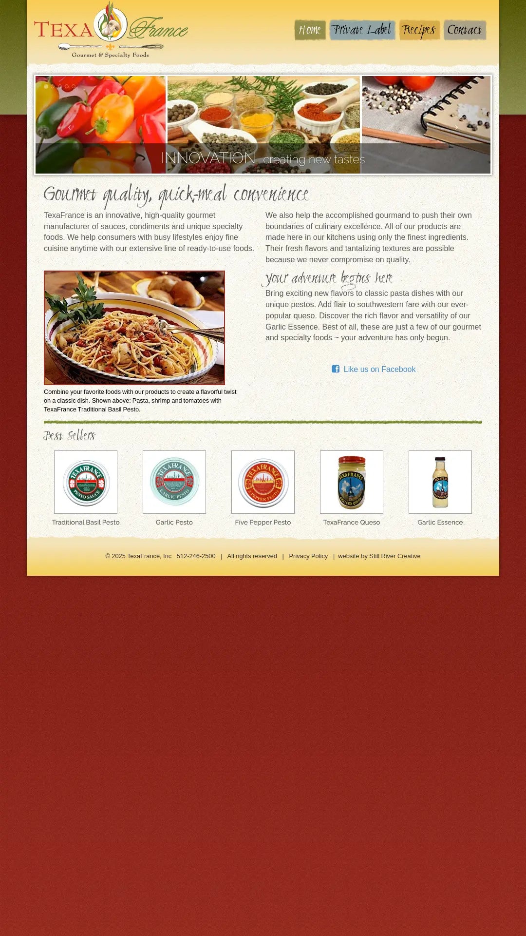 Screenshot: the Texa France website.