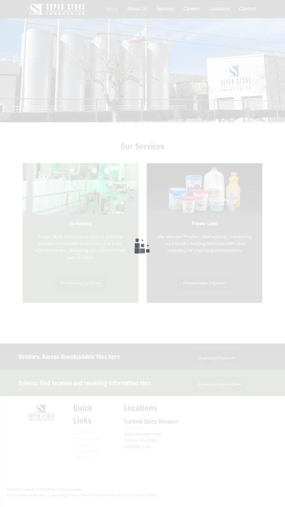 Screenshot: the SSICA website.