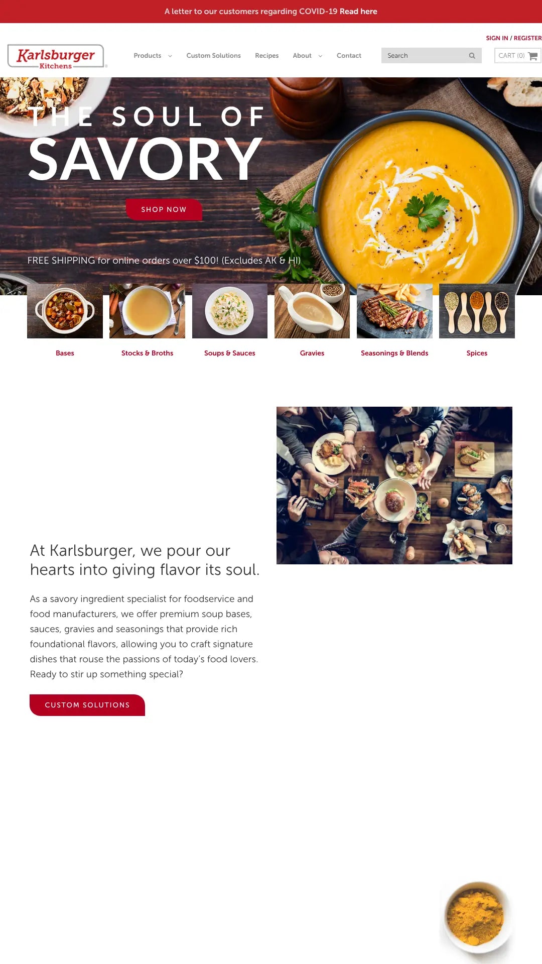 Screenshot: the Karlsburger website.