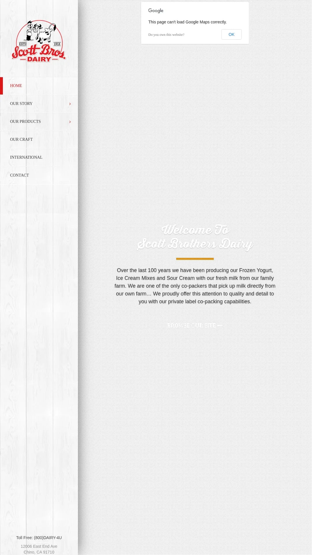 Screenshot: the Scott Brothers website.