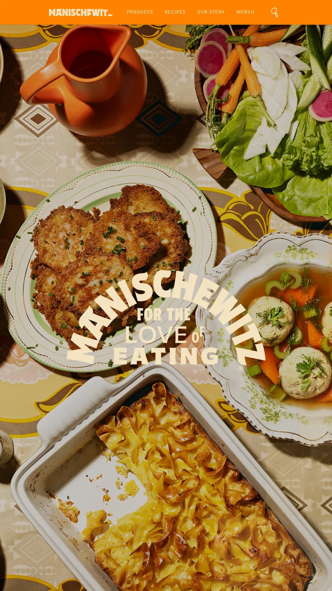 Screenshot: the Manischewitz Co website.