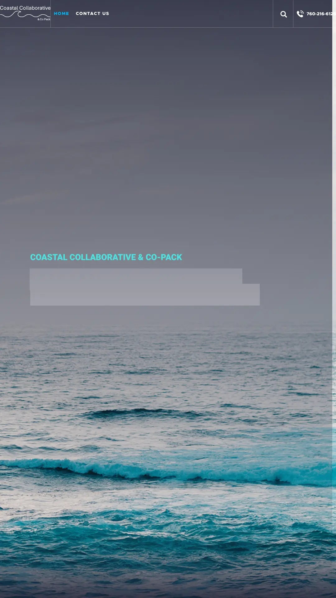 Screenshot: the Coastal Collaborative & Copack website.