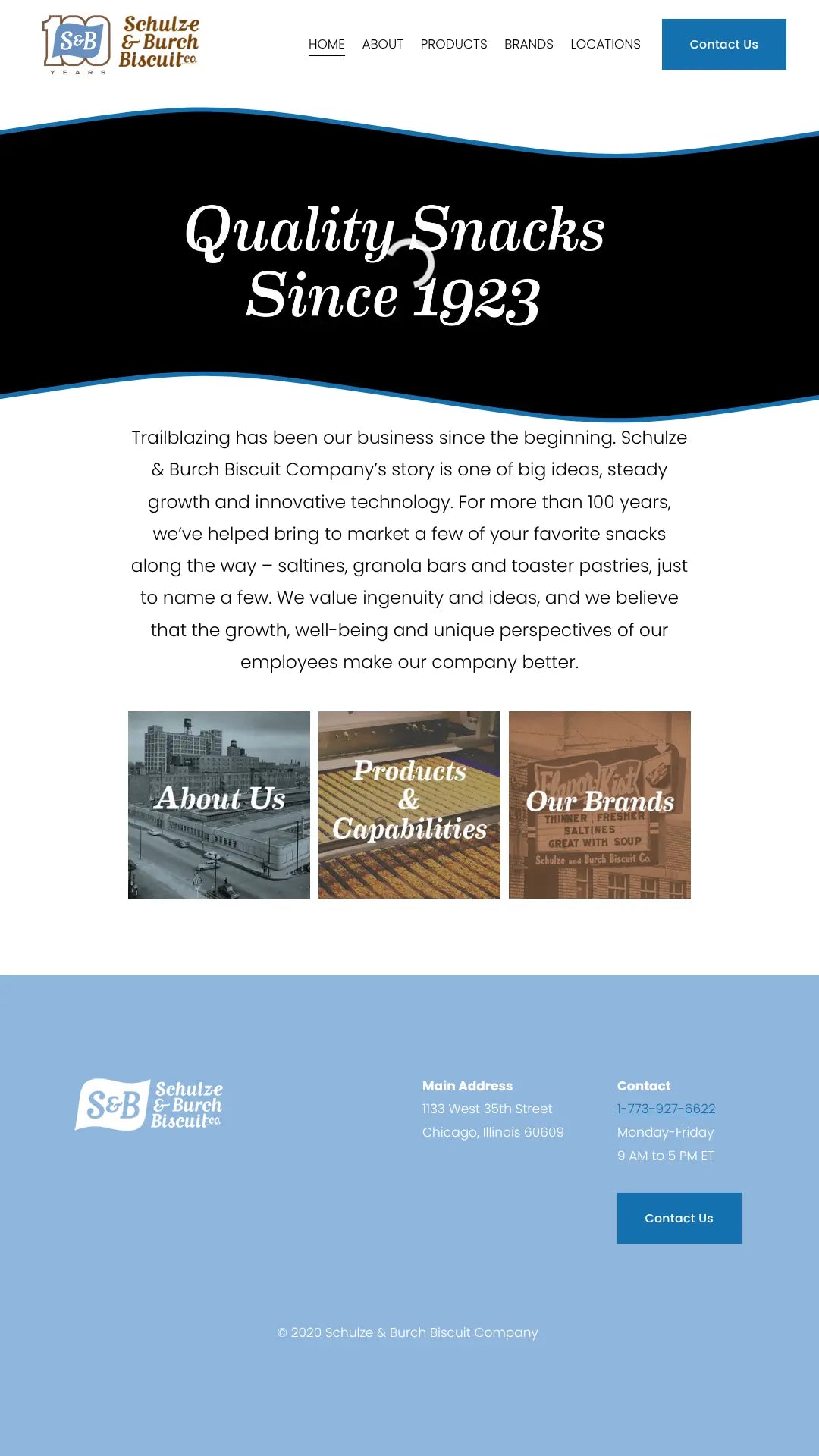 Screenshot: the Schulze Burch website.