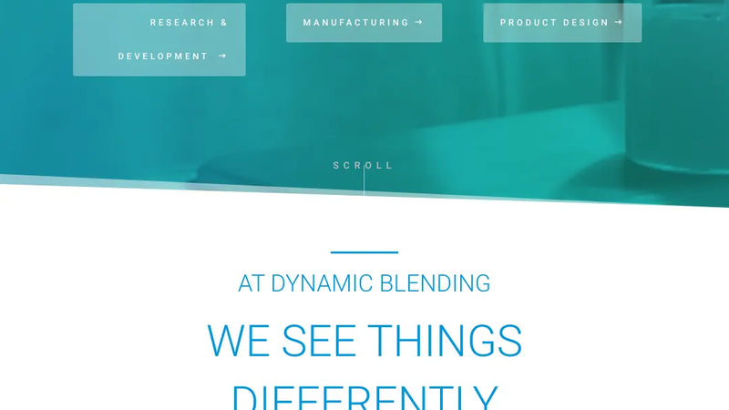 Screenshot: the Dynamic Blending Specialists website.