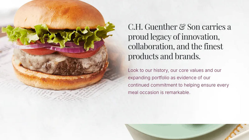 Screenshot: the C.H. Guenther & Son website.