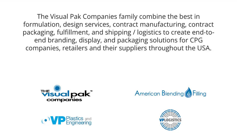 Screenshot: the Visual Pak website.