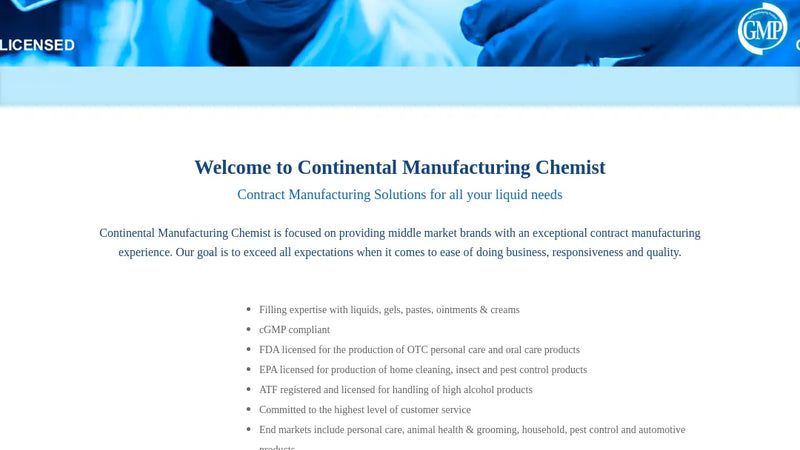Screenshot: the CM Chemist website.