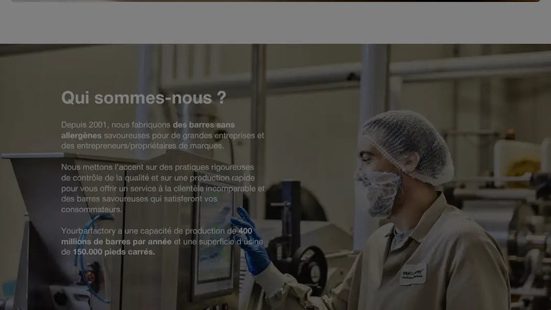 Screenshot: the Yourbarfactory website.