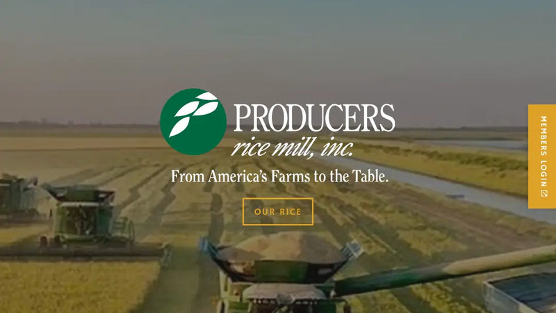 Screenshot: the Producers Rice Mill Inc. website.