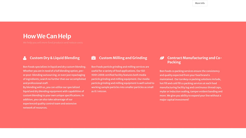 Screenshot: the Bon Foods Inc website.