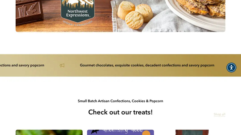 Screenshot: the Northwest Expressions website.