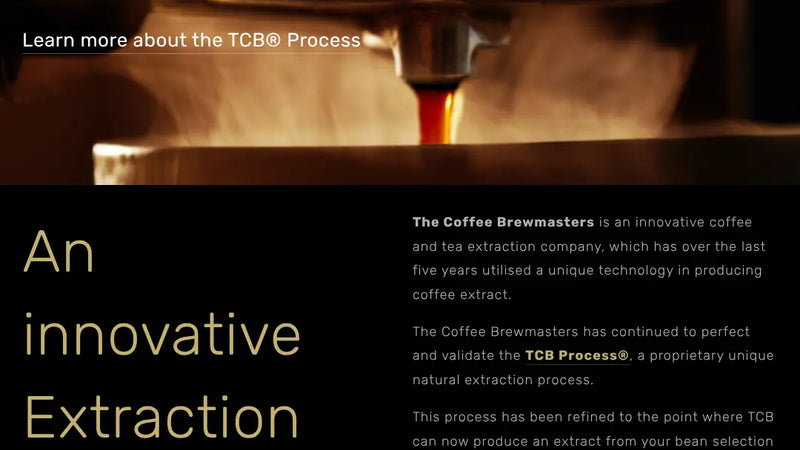 Screenshot: the The Coffee Brewmasters website.