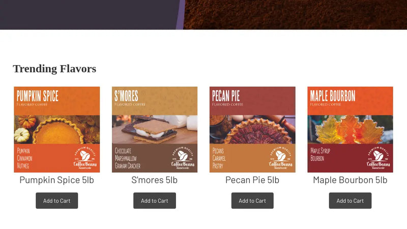 Screenshot: the Coffee Masters website.