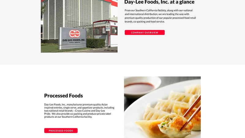 Screenshot: the Day-Lee Foods Inc. website.