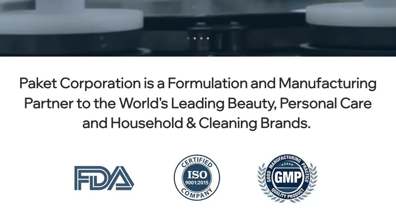 Screenshot: the Paket Corporation website.