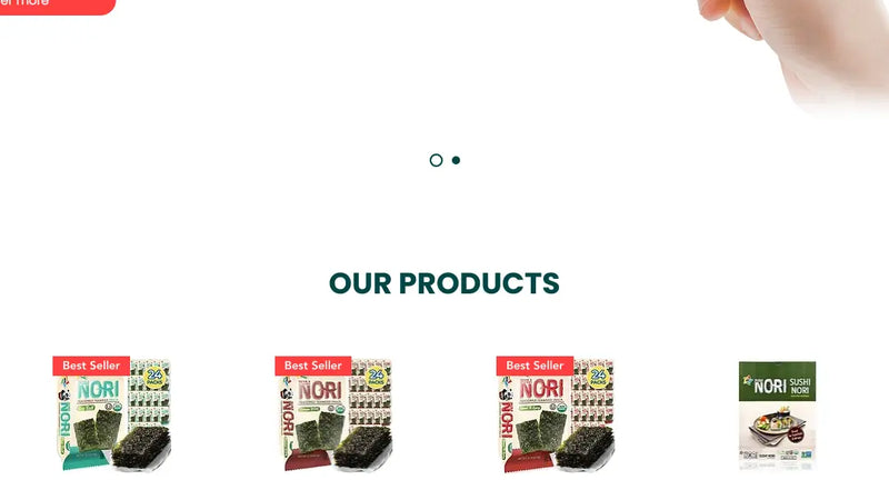 Screenshot: the Kimnori USA website.