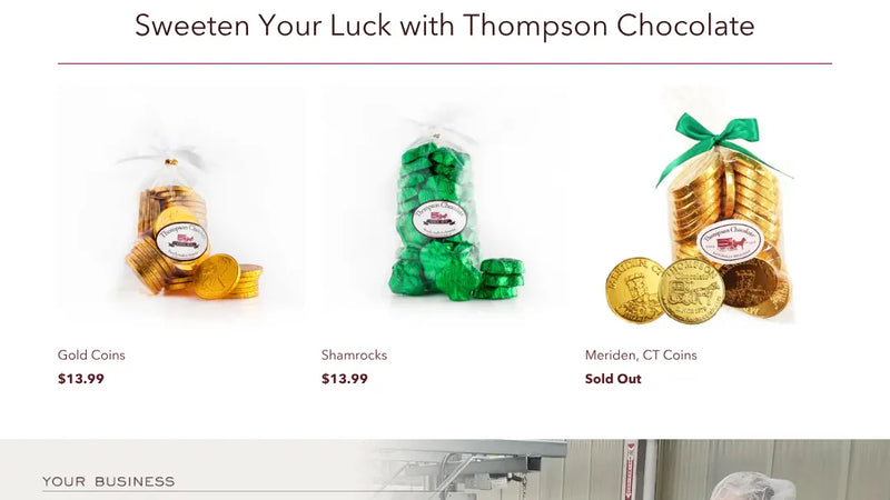 Screenshot: the Thompson Brands website.