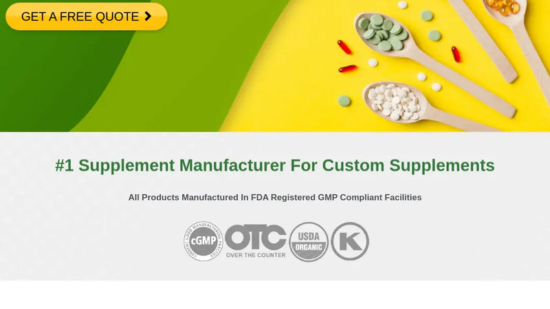 Screenshot: the Superior Supplement Manufacturing website.
