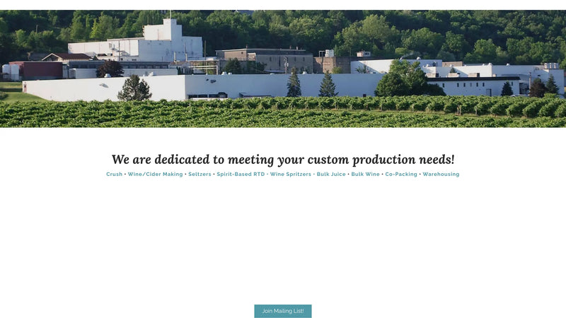 Screenshot: the East Coast Crush & Copack website.