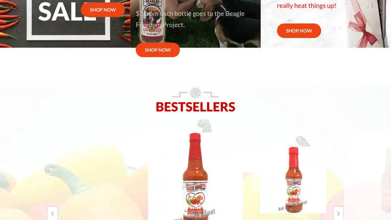 Screenshot: the Hot Sauce Depot website.