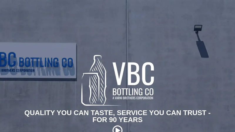 Screenshot: the VBC Bottling website.