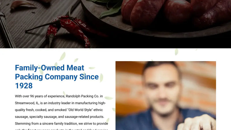 Screenshot: the Randolph Packing Company website.