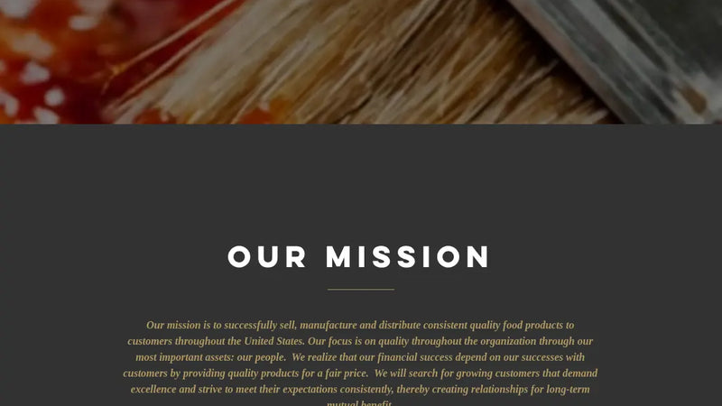 Screenshot: the Southern Classic Food Group website.