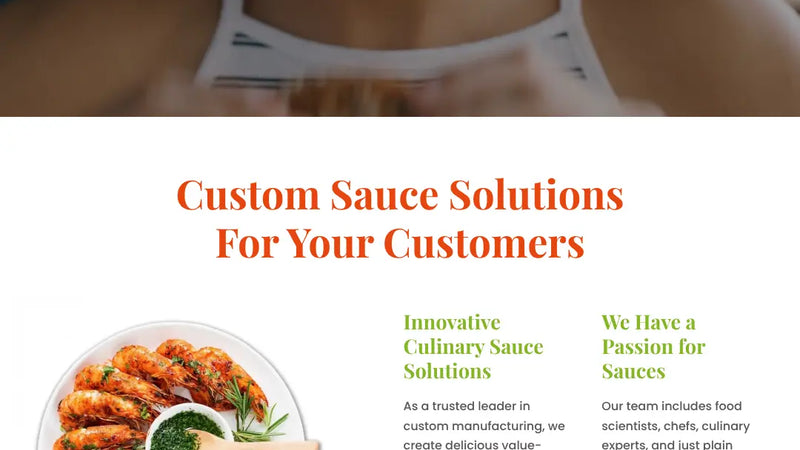Screenshot: the Giraffe Foods website.