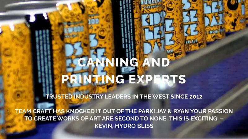 Screenshot: the Craft Canning + Bottling LLC website.