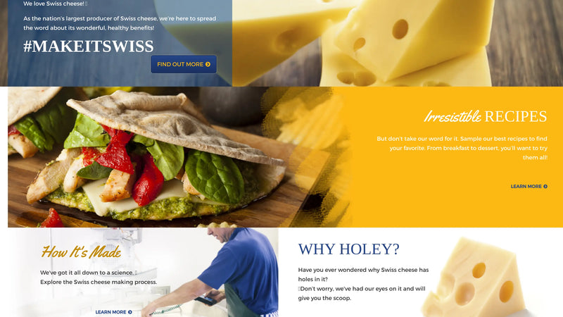 Screenshot: the Brewster Dairy Inc website.