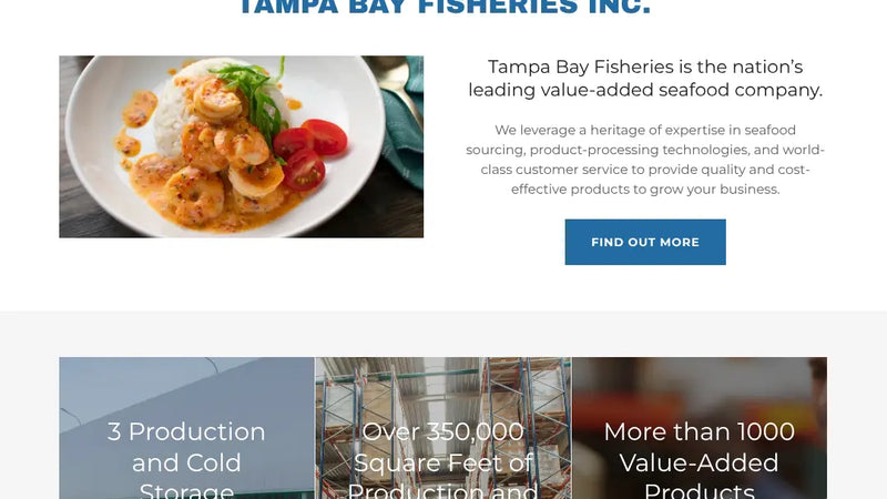 Screenshot: the Tampa Bay Fisheries, Inc. website.