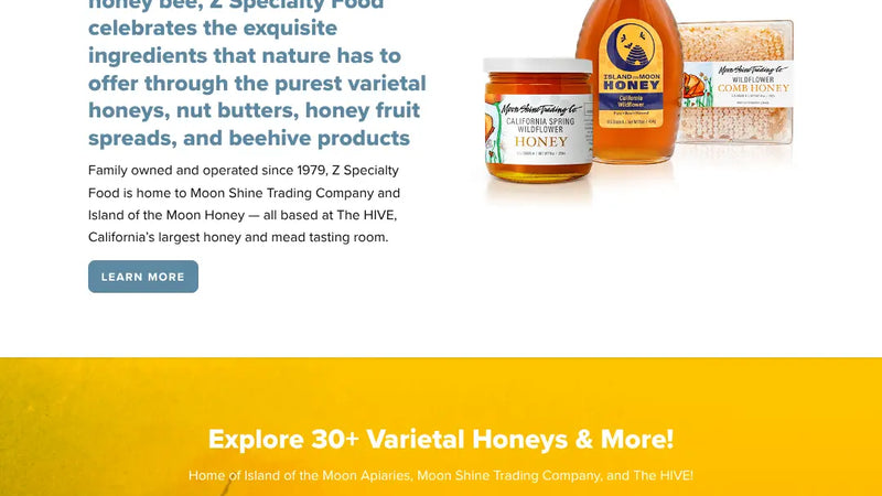 Screenshot: the Z Specialty Food LLC website.
