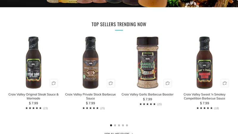 Screenshot: the Croix Valley Foods website.