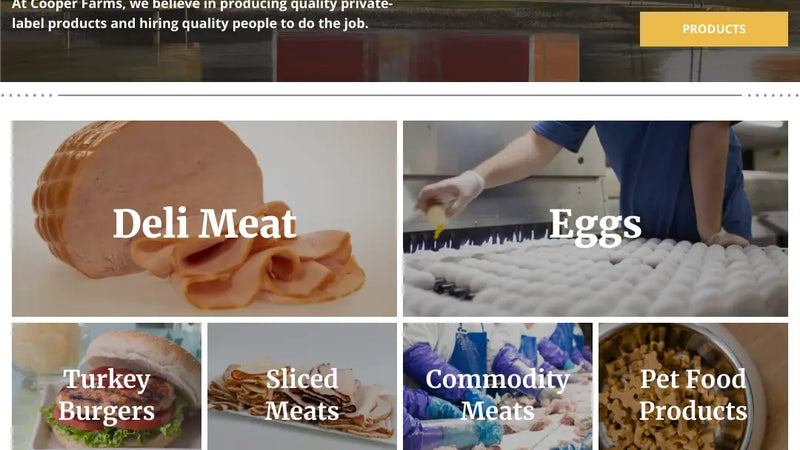 Screenshot: the Cooper Farms website.