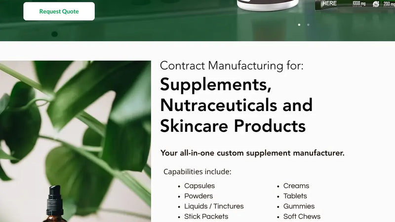 Screenshot: the Nufacturing website.