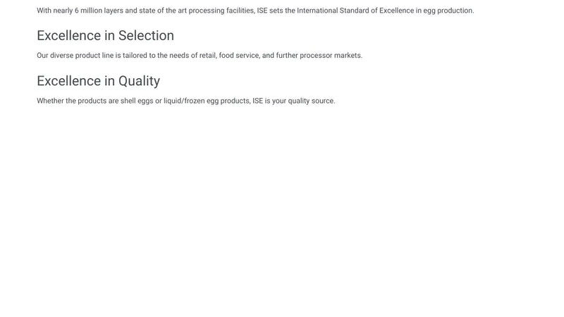 Screenshot: the Ise America website.