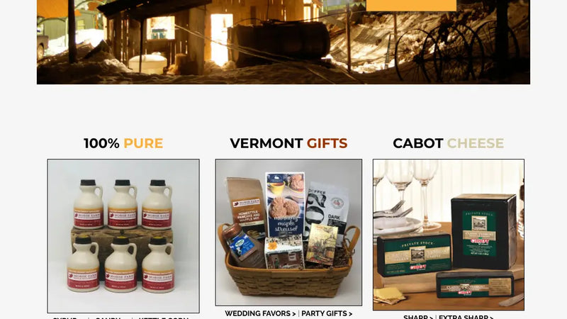Screenshot: the Morse Farm Sugarworks website.